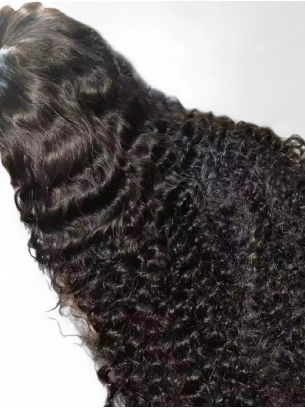 28” Deep Wave Lace Front Wig Human‎ Hair HD Lace Curly Wet & Wavy Long Wig
